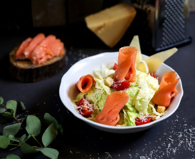 salmon caesar salad